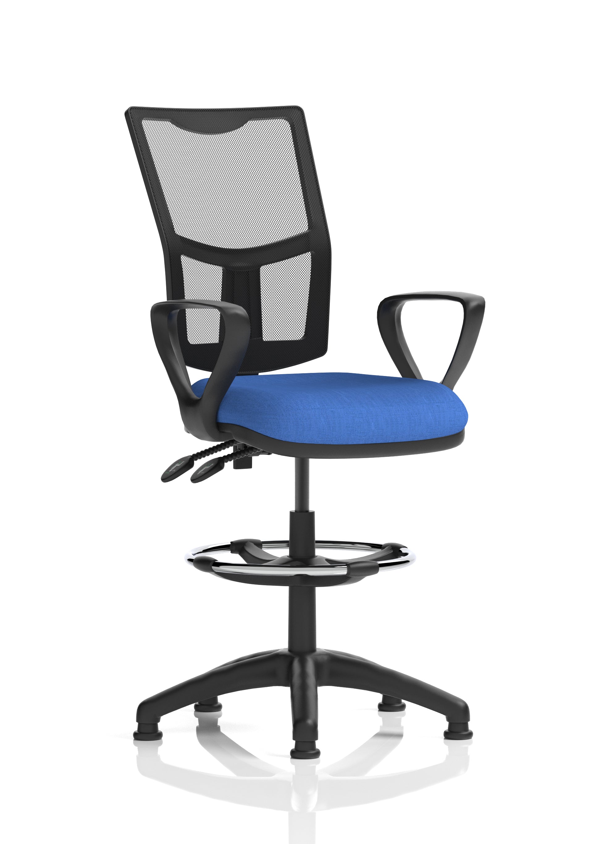 Eclipse Plus II Mesh Ergonomic Chair With High Rise Draughtsman Kit (Loop Arms) Blue