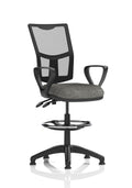 Eclipse Plus II Mesh Ergonomic Chair With High Rise Draughtsman Kit (Loop Arms) Charcoal