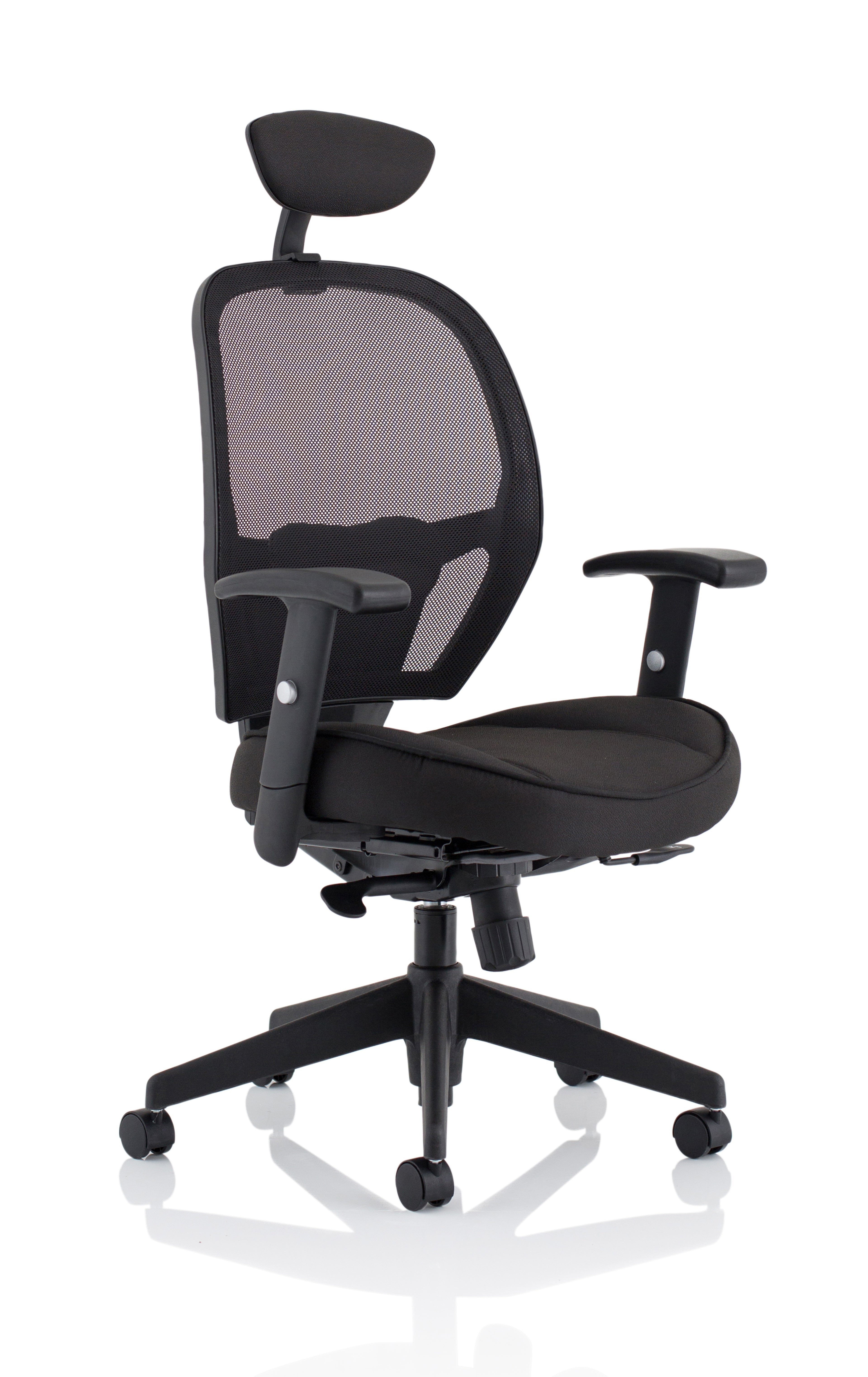Denver Black Mesh Chair (With Headrest)