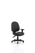 Jackson Black Leather High Back Executive Chair with Height Adjustable Arms