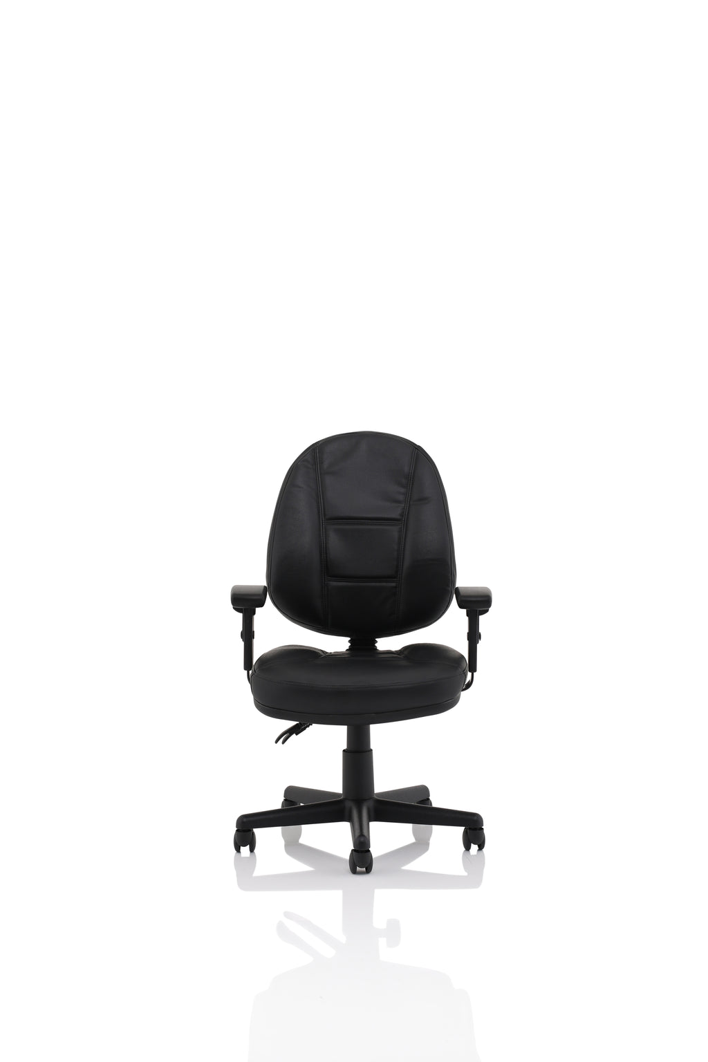 Jackson Black Leather High Back Executive Chair with Height Adjustable Arms
