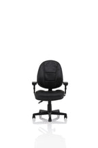 Jackson Black Leather High Back Executive Chair with Height Adjustable Arms
