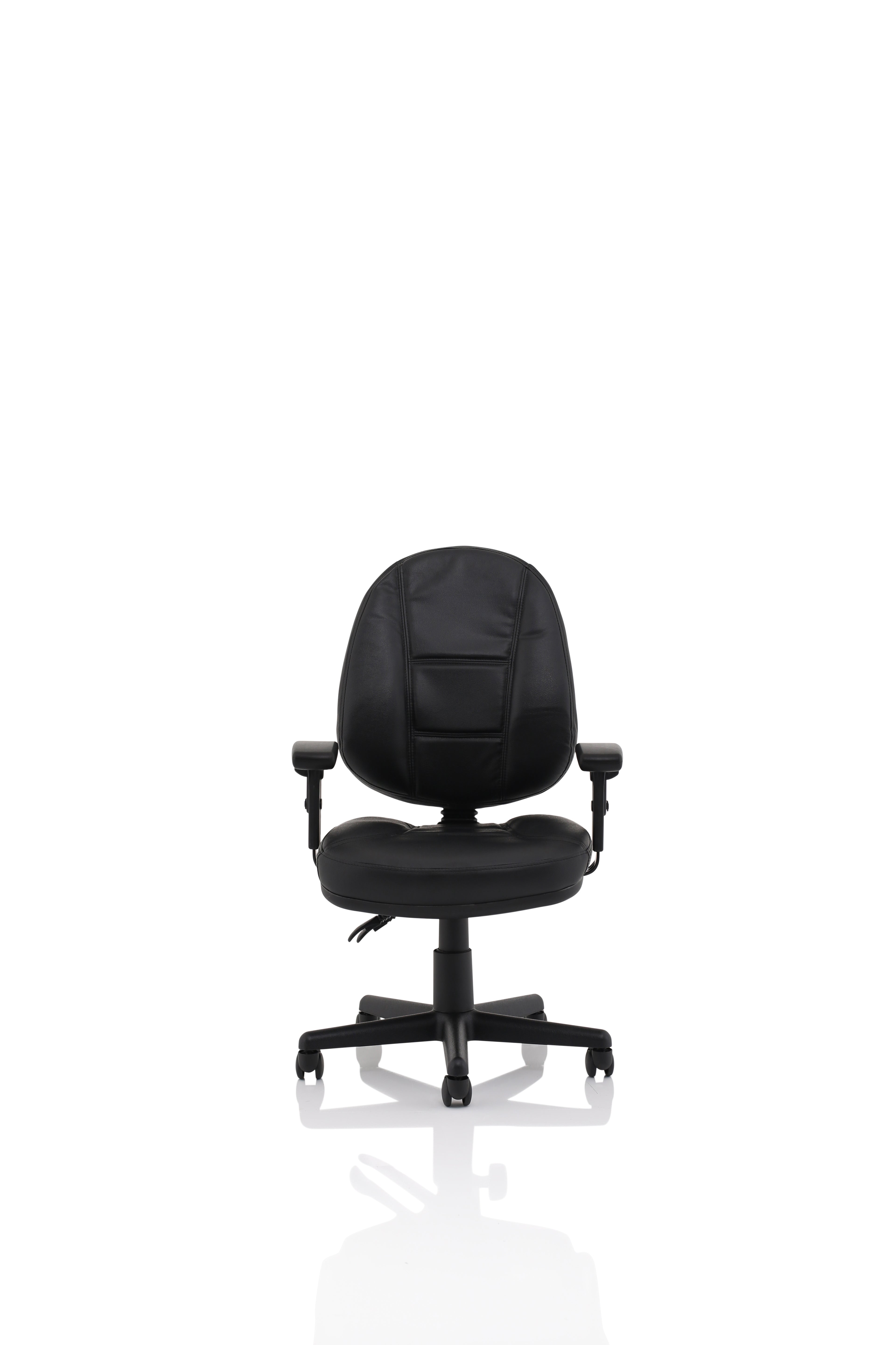 Jackson Black Leather High Back Executive Chair with Height Adjustable Arms