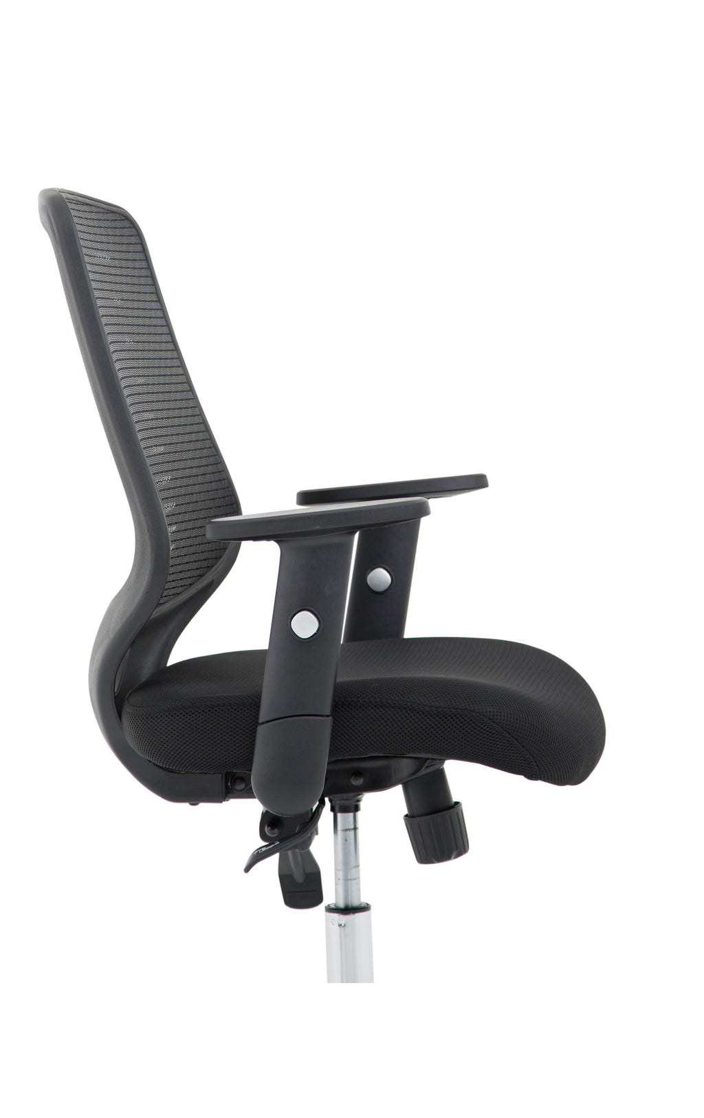 Relay Task Operator Chair Black Back (Adjustable Arms) Black Airmesh Seat