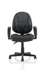 Jackson Black Leather High Back Executive Chair with Loop Arms