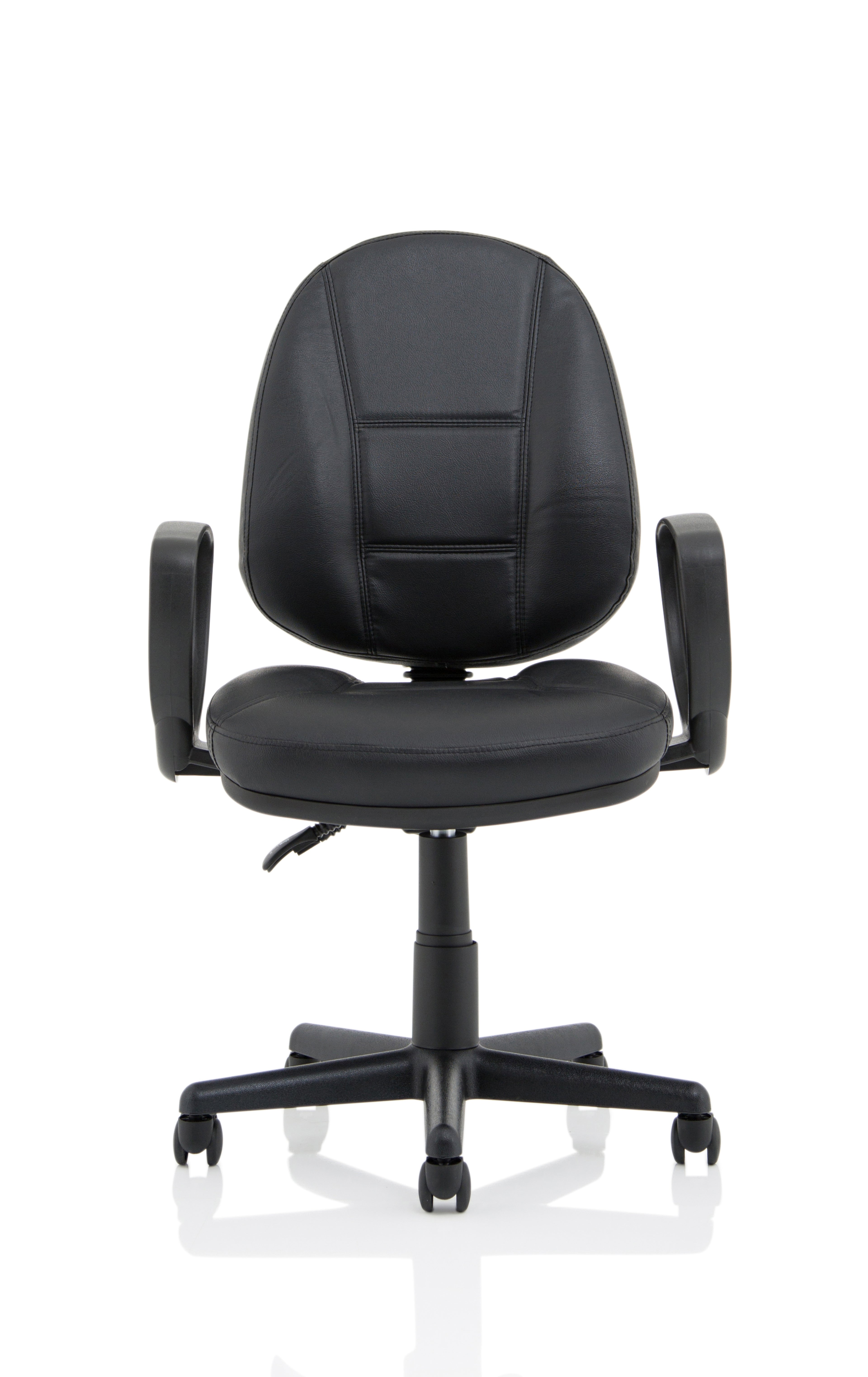 Jackson Black Leather High Back Executive Chair with Loop Arms