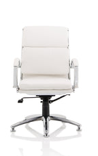 Classic Executive Chair Medium Back With Chrome Glides White