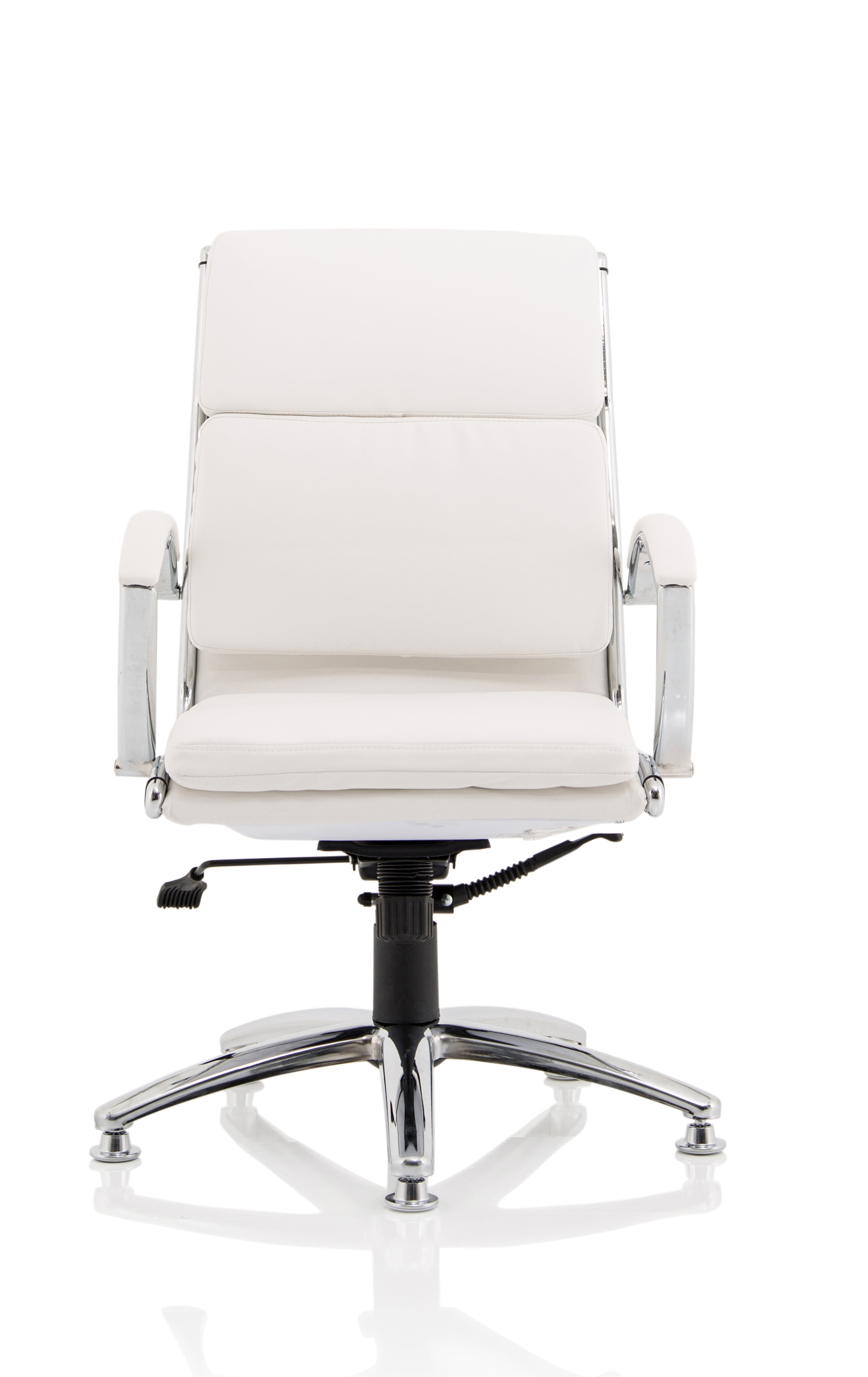Classic Executive Chair Medium Back With Chrome Glides White