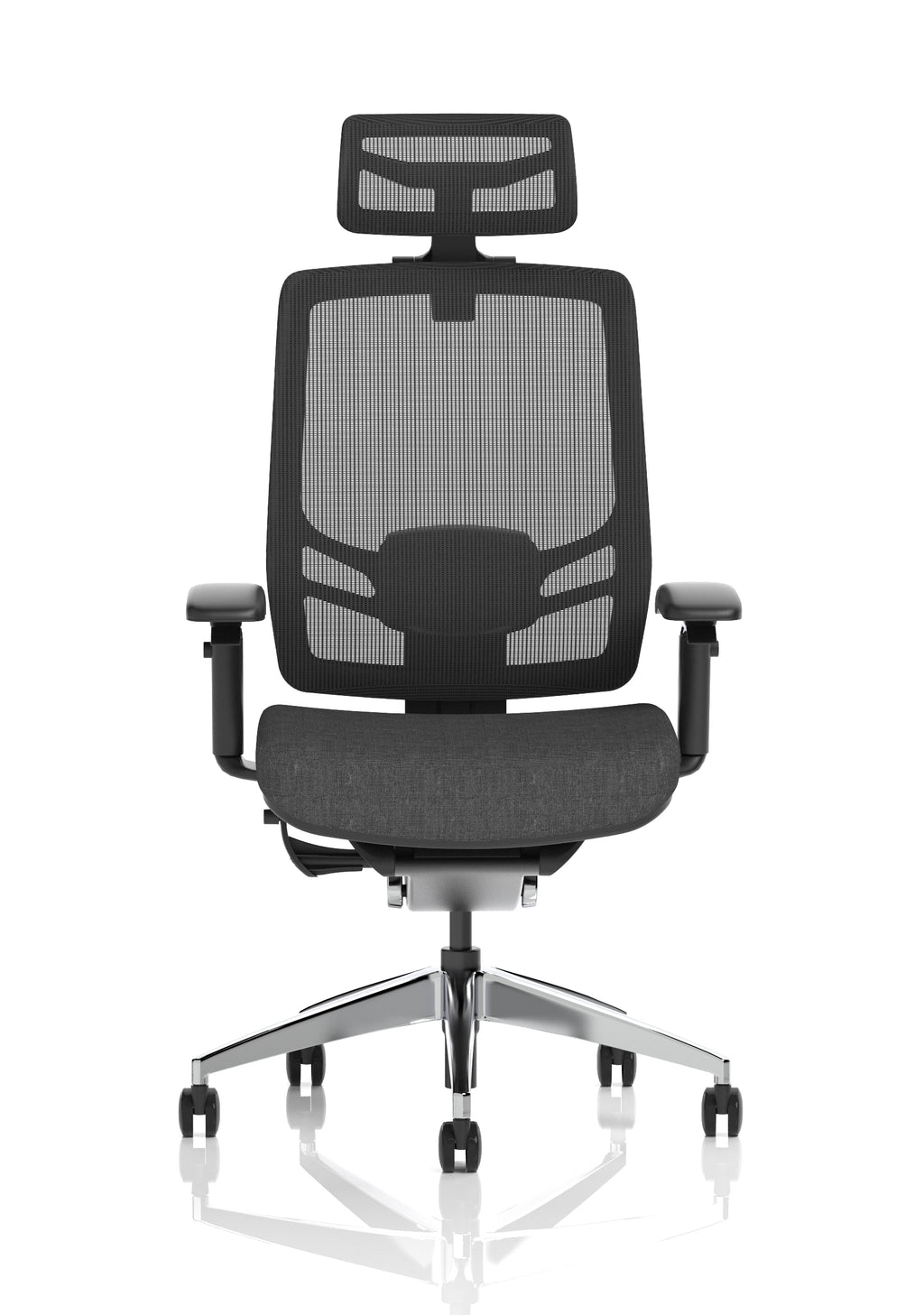 Ergo Click Mesh Back (With Headrest) Black Fabric Seat