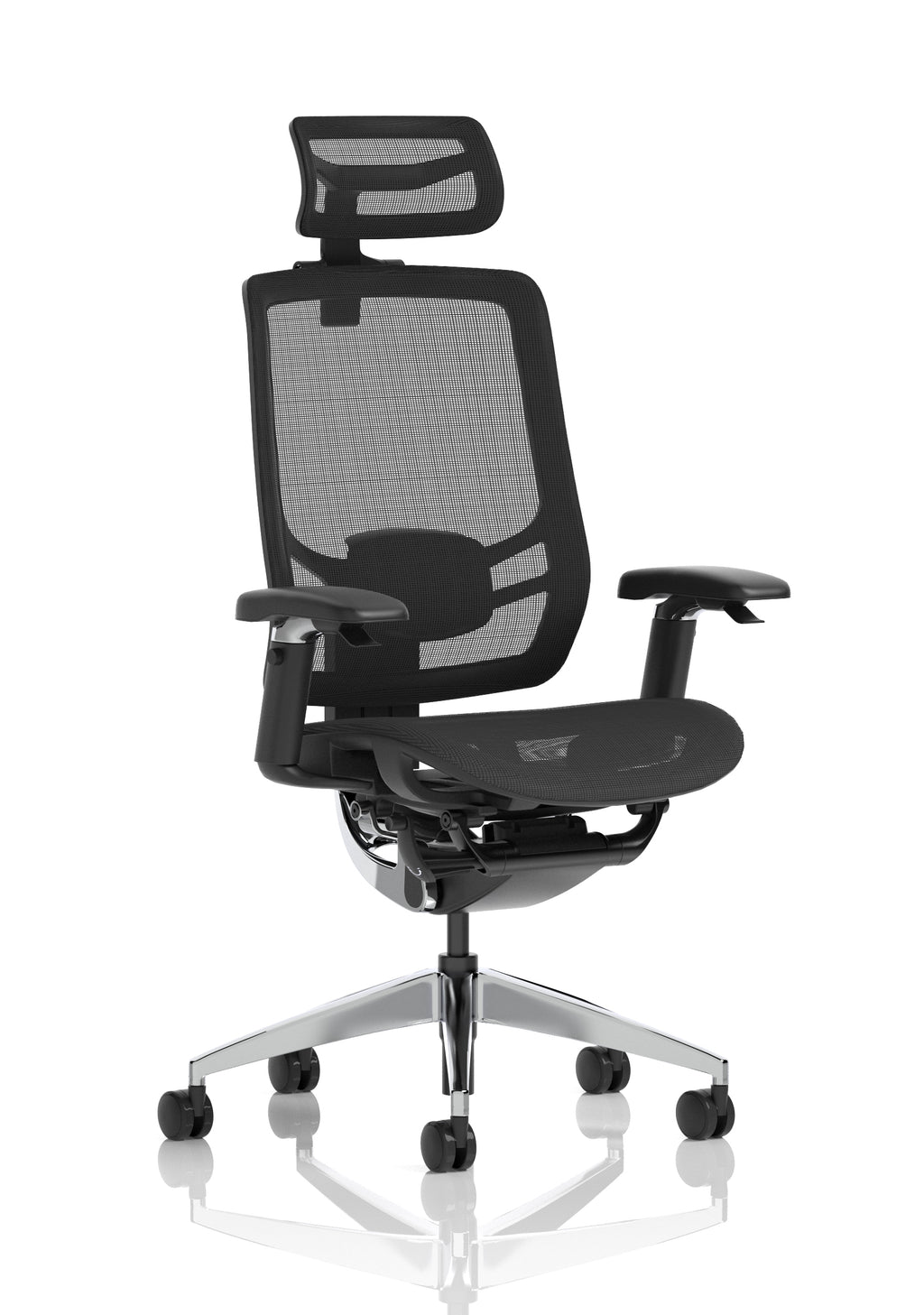 Ergo Click Mesh Back (With Headrest) Black Mesh Seat