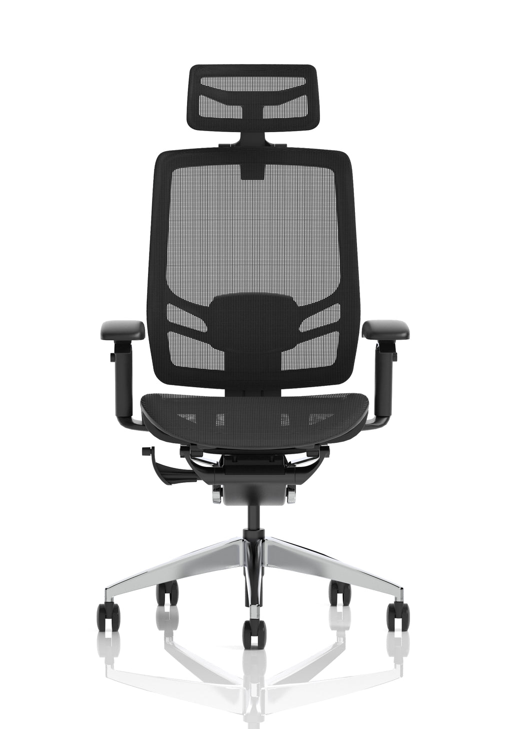 Ergo Click Mesh Back (With Headrest) Black Mesh Seat