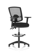 Eclipse Plus II Deluxe Mesh Ergonomic Chair With High Rise Draughtsman Kit (Adjustable Arms) Black