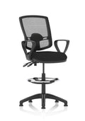 Eclipse Plus II Deluxe Mesh Ergonomic Chair With High Rise Draughtsman Kit (Loop Arms) Black
