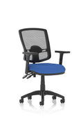 Eclipse Plus II Deluxe Mesh Ergonomic Chair (Adjustable Arms) Blue