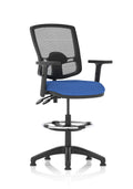 Eclipse Plus II Deluxe Mesh Ergonomic Chair With High Rise Draughtsman Kit (Adjustable Arms) Blue