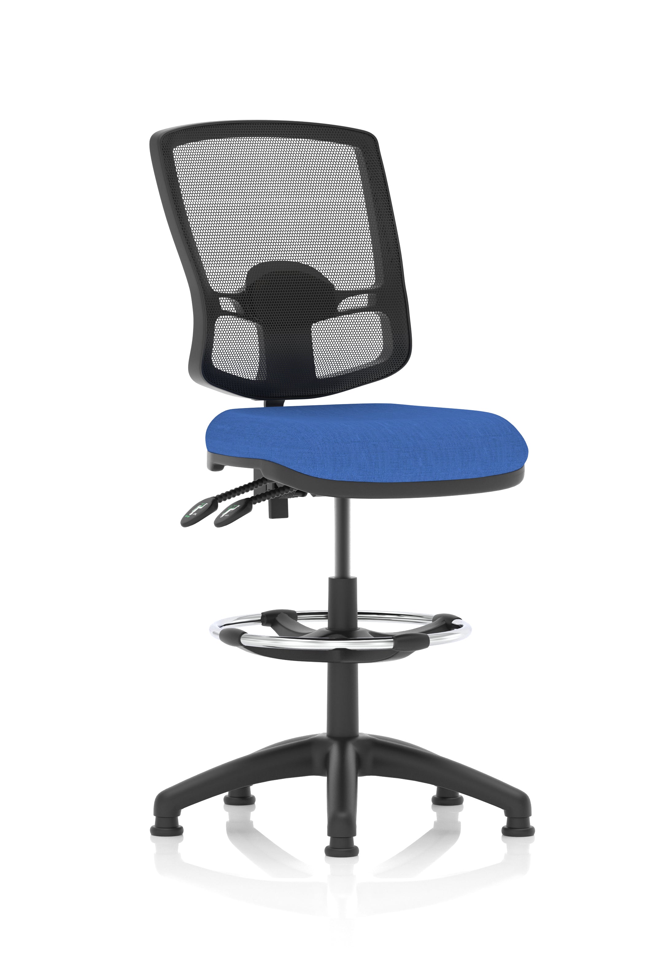 Eclipse Plus II Deluxe Mesh Ergonomic Chair With High Rise Draughtsman Kit Blue