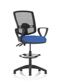 Eclipse Plus II Deluxe Mesh Ergonomic Chair With High Rise Draughtsman Kit (Loop Arms) Blue