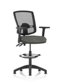 Eclipse Plus II Deluxe Mesh Ergonomic Chair With High Rise Draughtsman Kit (Adjustable Arms) Charcoal