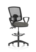 Eclipse Plus II Deluxe Mesh Ergonomic Chair With High Rise Draughtsman Kit (Loop Arms) Charcoal