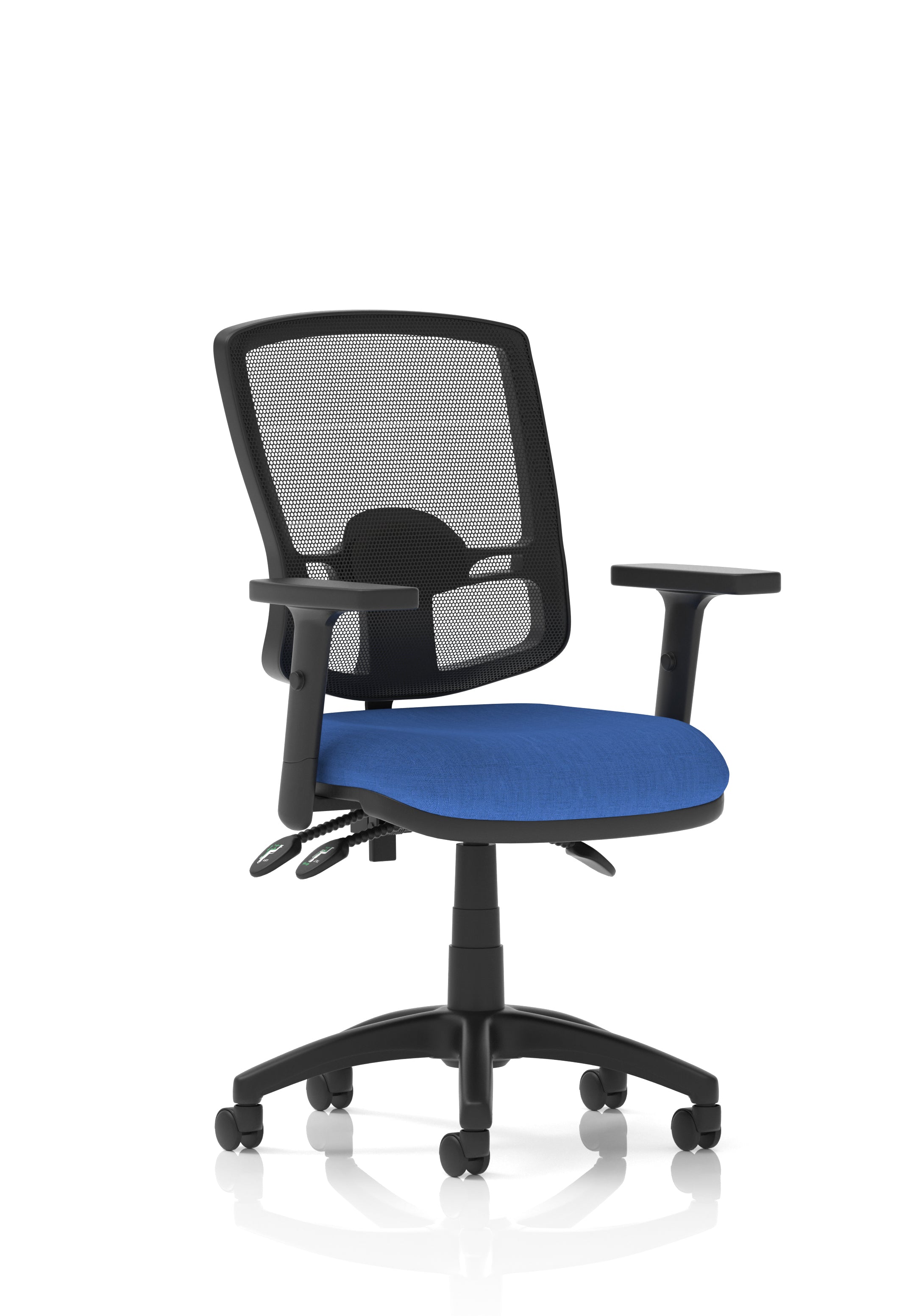 Eclipse Plus III Deluxe Mesh Ergonomic Chair (Adjustable Arms) Blue
