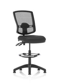 Eclipse Plus II Deluxe Mesh Ergonomic Chair With High Rise Draughtsman Kit Black Bonded Leather