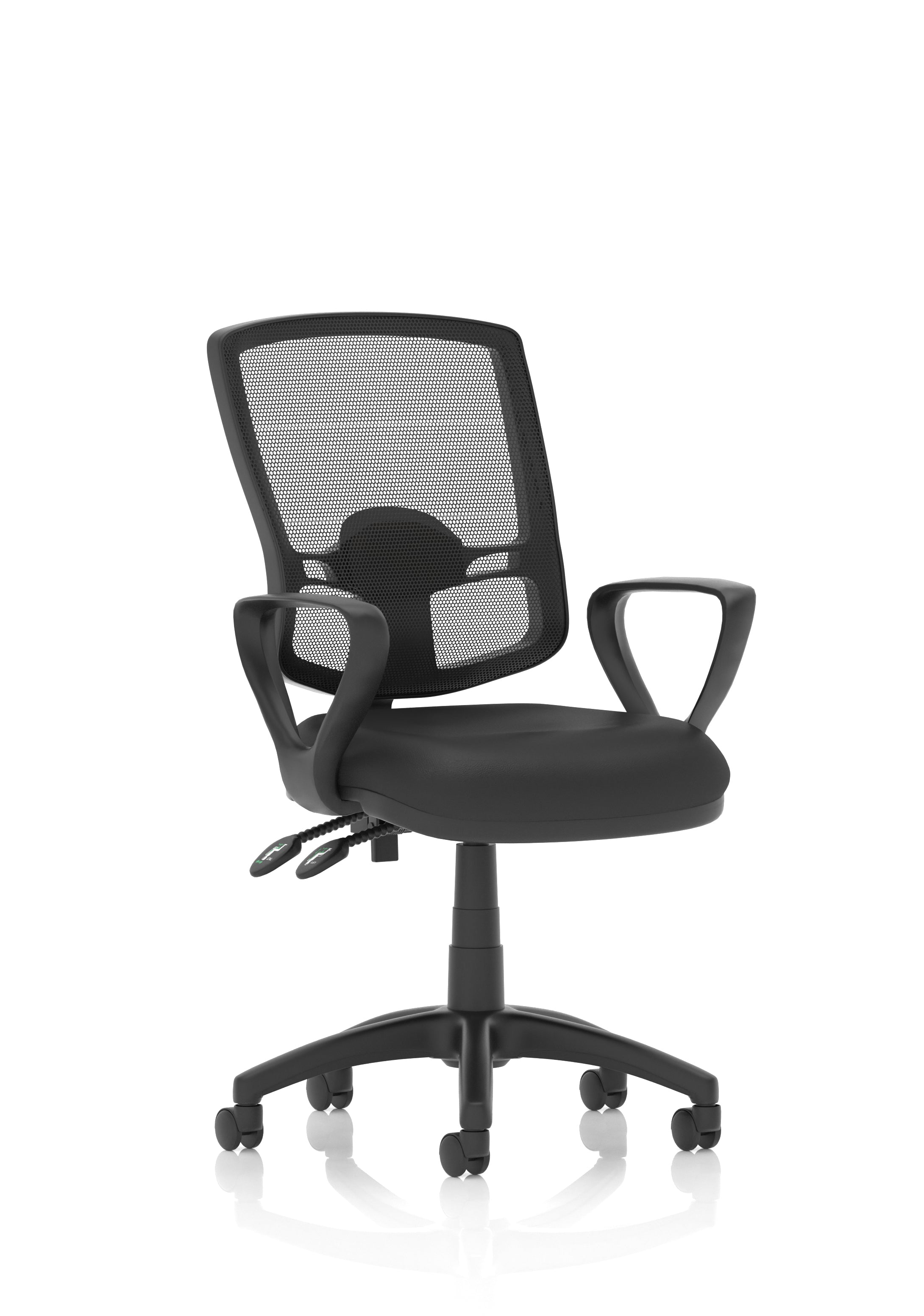 Eclipse Plus II Deluxe Mesh Ergonomic Chair (Loop Arms) Black Bonded Leather