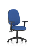 Luna II Ergonomic Chair (Adjustable Arms) Blue