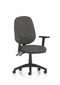 Luna II Ergonomic Chair (Adjustable Arms) Charcoal