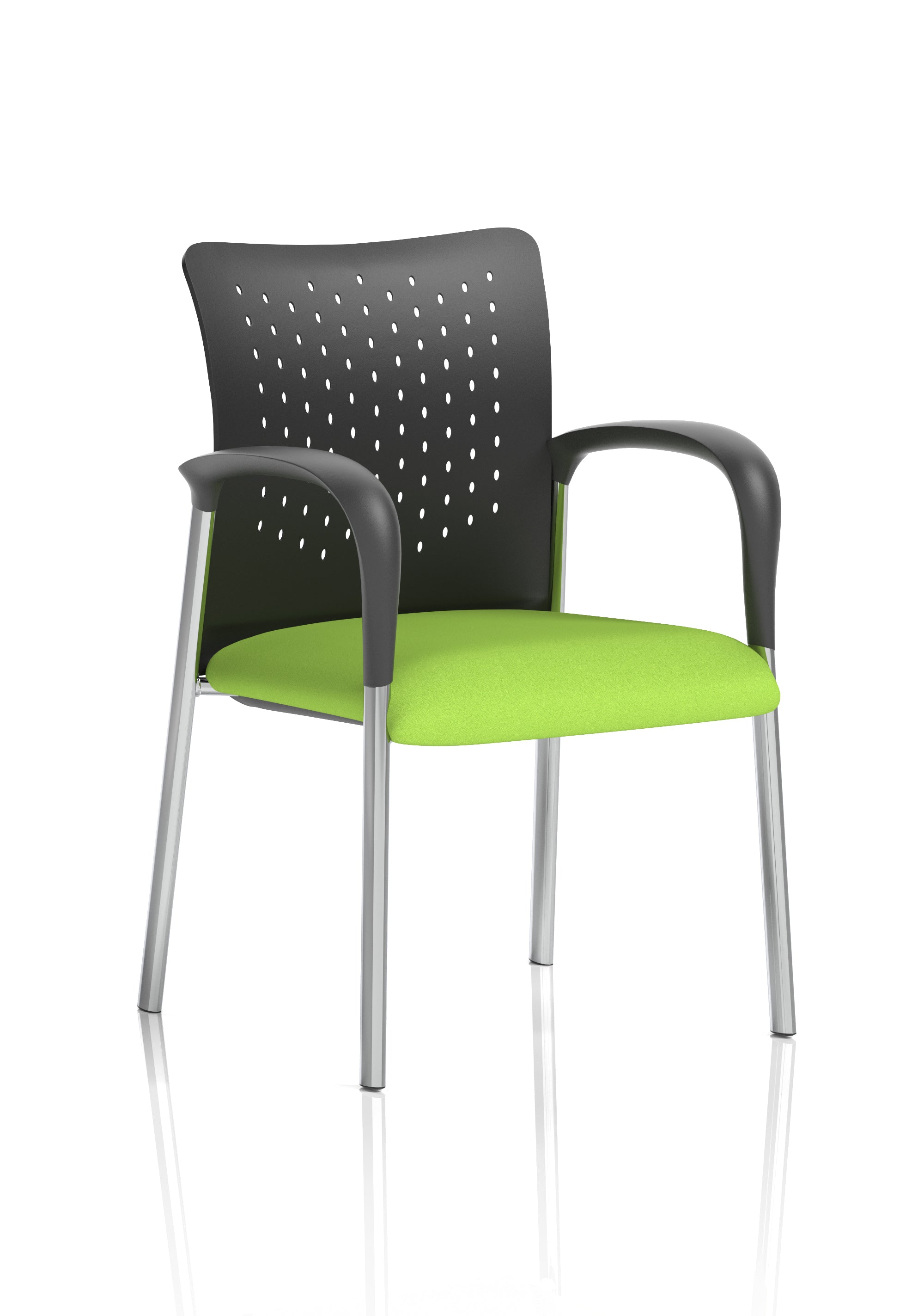 Academy Visitor With Arms Nylon Back Bespoke Colour Seat Myrrh Green