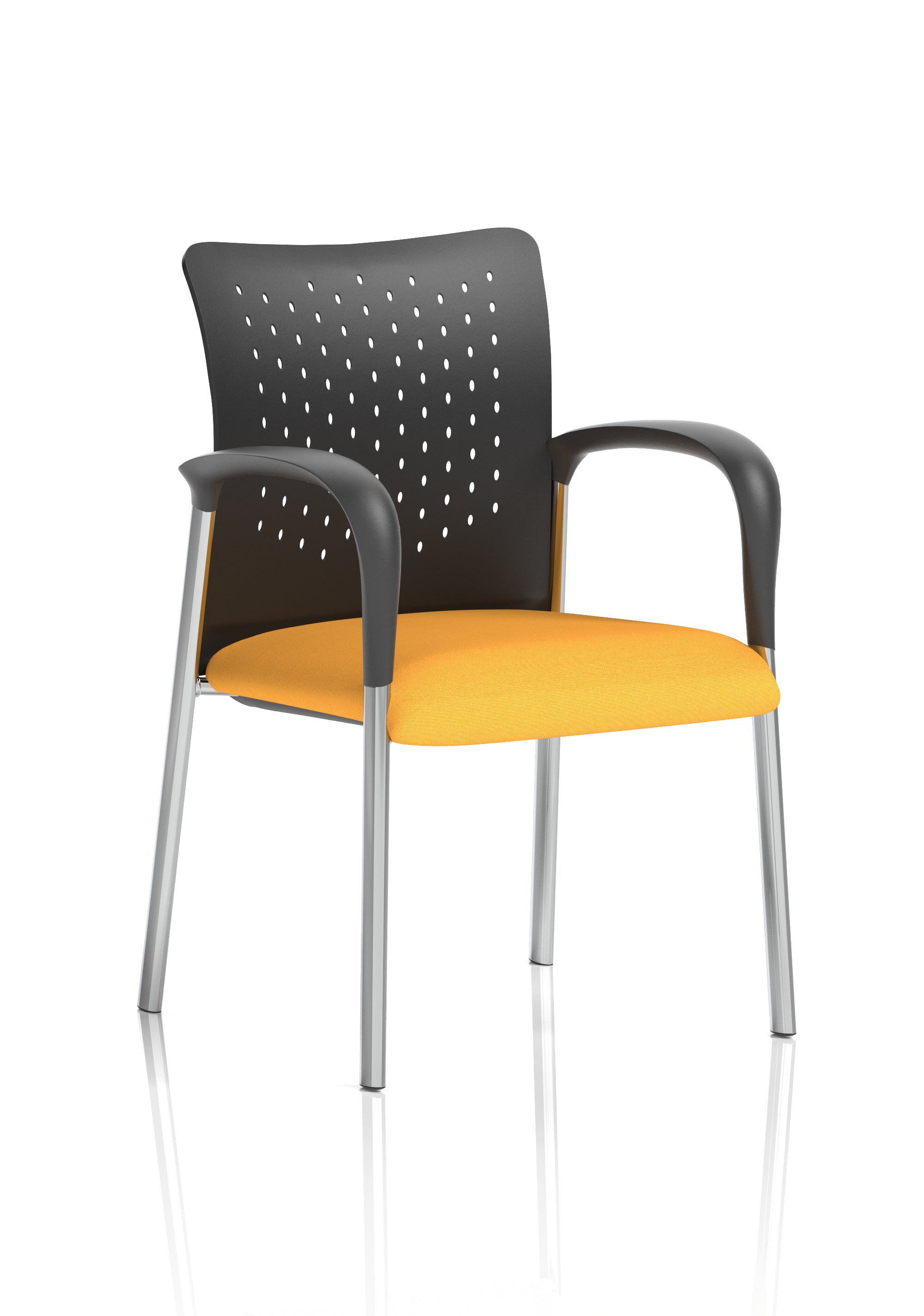 Academy Visitor With Arms Nylon Back Bespoke Colour Seat Senna Yellow