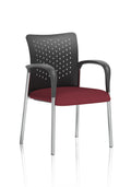 Academy Visitor With Arms Nylon Back Bespoke Colour Seat Ginseng Chilli