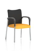 Academy Visitor With Arms Black Fabric Back Senna Yellow