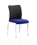 Academy Visitor Without Arms Black Fabric Back Stevia Blue