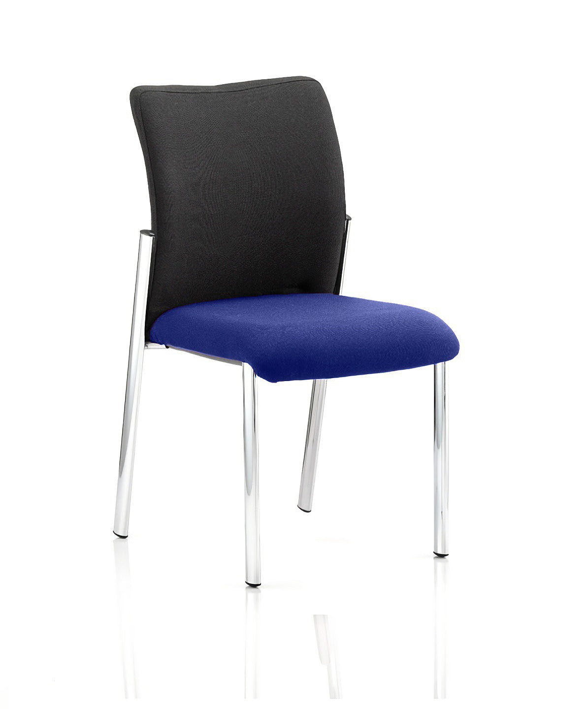 Academy Visitor Without Arms Black Fabric Back Stevia Blue