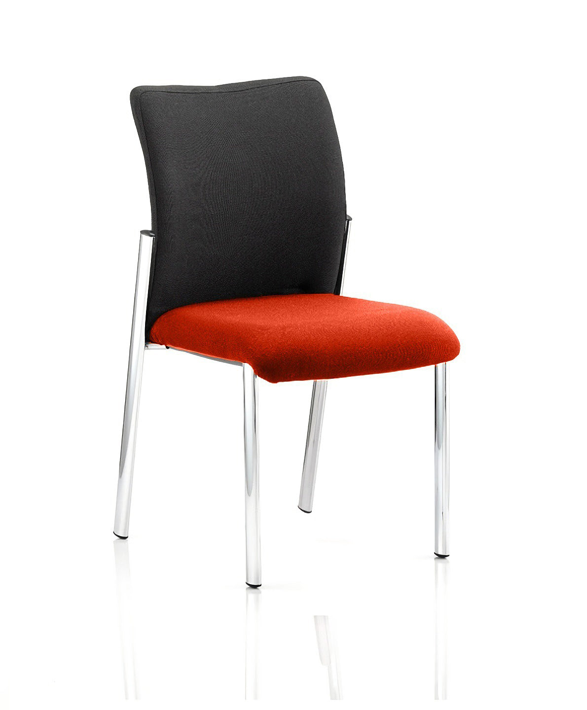 Academy Visitor Without Arms Black Fabric Back Tabasco Orange