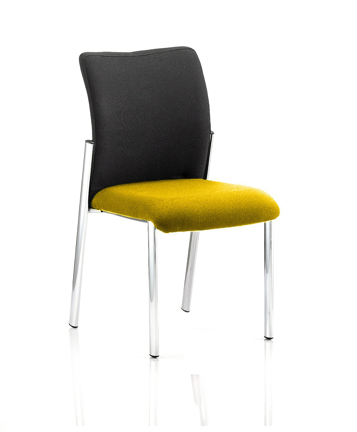 Academy Visitor Without Arms Black Fabric Back Senna Yellow