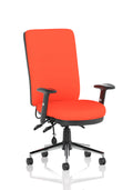 Chiro High Back (Adjustable Arms) (Back & Seat) Tabasco Orange