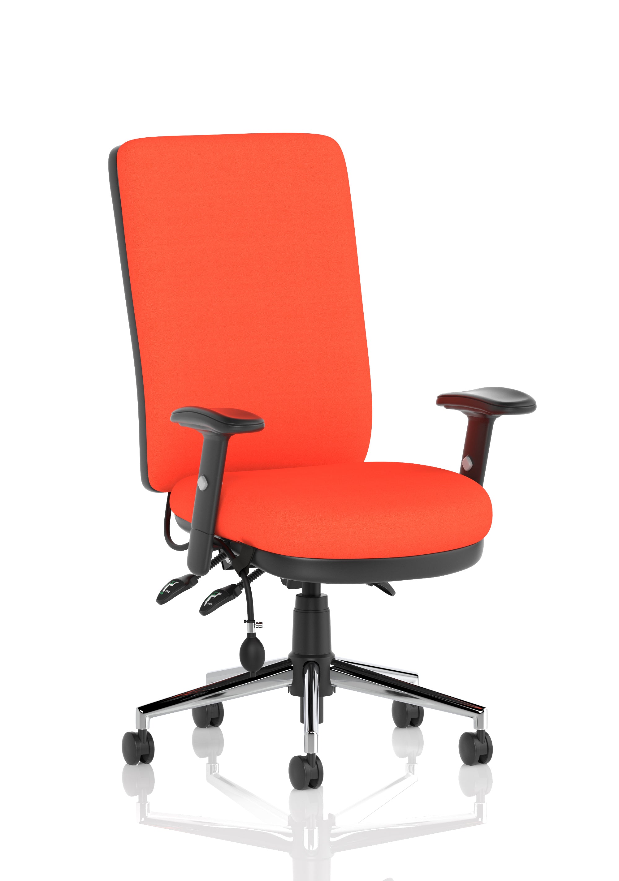 Chiro High Back (Adjustable Arms) (Back & Seat) Tabasco Orange