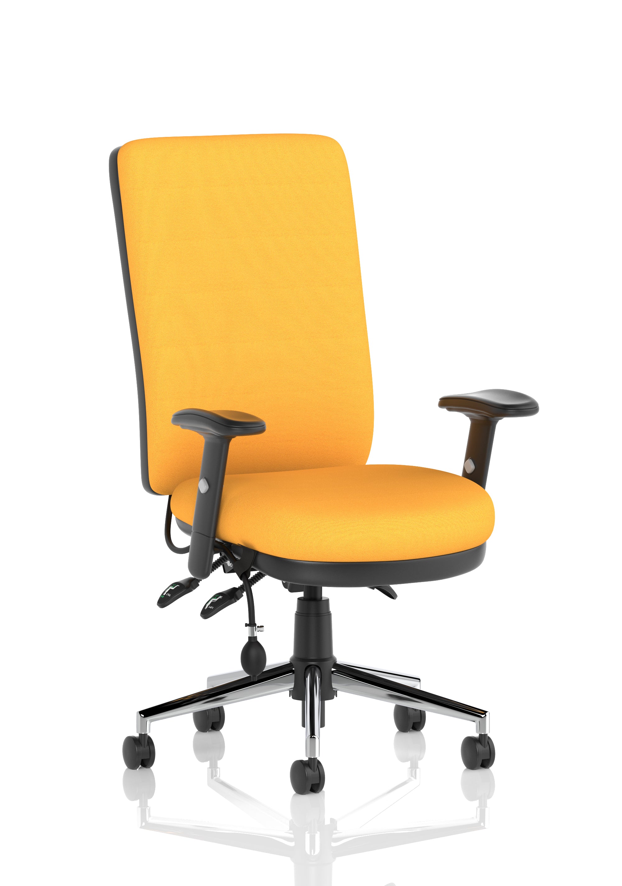 Chiro High Back (Adjustable Arms) (Back & Seat) Senna Yellow