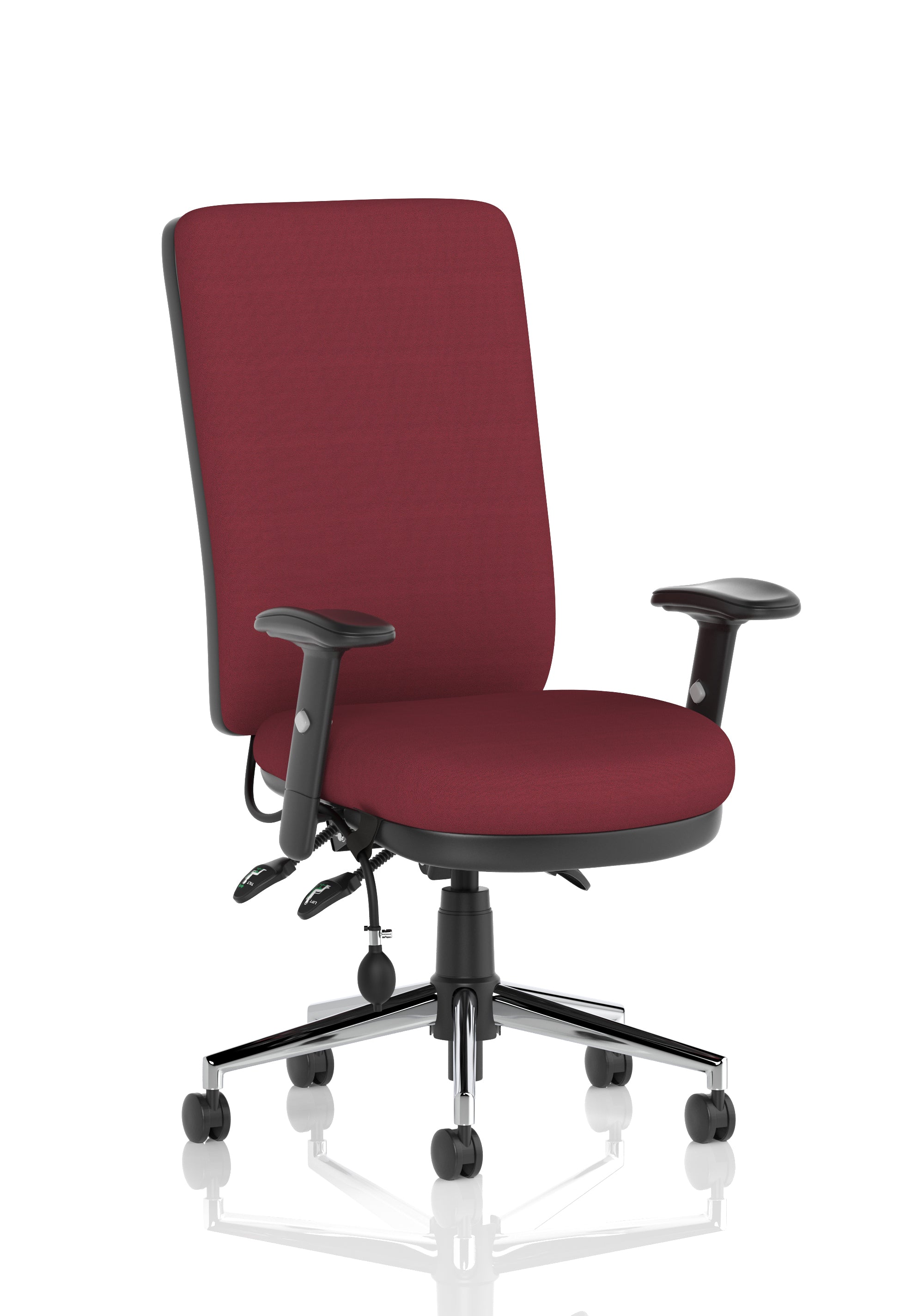Chiro High Back (Adjustable Arms) (Back & Seat) Ginseng Chilli