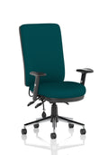 Chiro High Back (Adjustable Arms) (Back & Seat) Maringa Teal