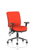 Chiro Medium Back (Adjustable Arms) Bespoke Colour Back and Seat Tabasco Orange