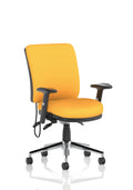 Chiro Medium Back (Adjustable Arms) Bespoke Colour Back and Seat Senna Yellow