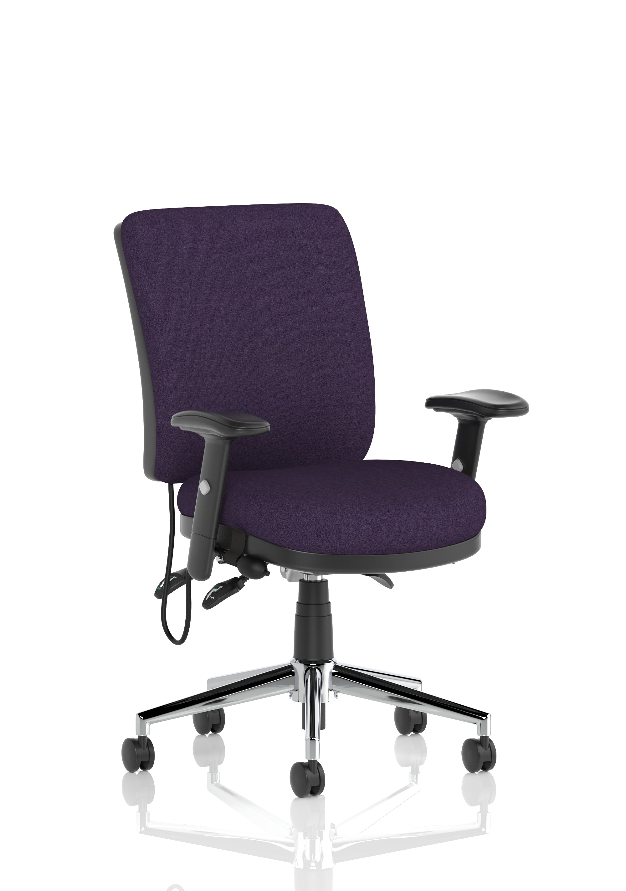 Chiro Medium Back (Adjustable Arms) Bespoke Colour Back and Seat Tansy Purple