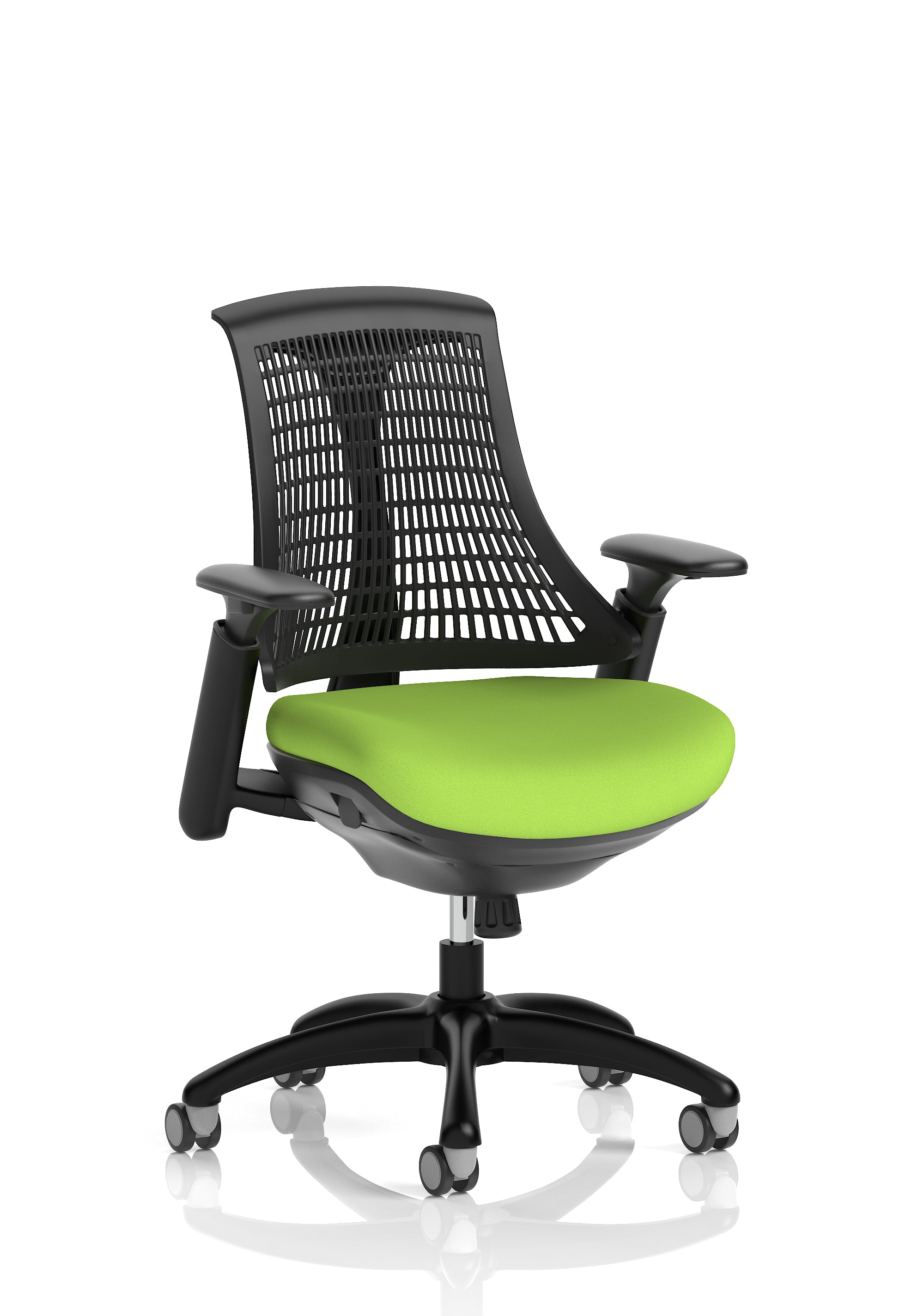 Flex Task Operator Chair Black Frame Black Back Myrrh Green