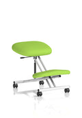 Kneeling Stool Silver Frame Bespoke Colour Myrrh Green