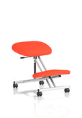 Kneeling Stool Silver Frame Bespoke Colour Tabasco Orange