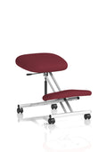 Kneeling Stool Silver Frame Bespoke Colour Ginseng Chilli