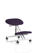 Kneeling Stool Silver Frame Bespoke Colour Tansy Purple