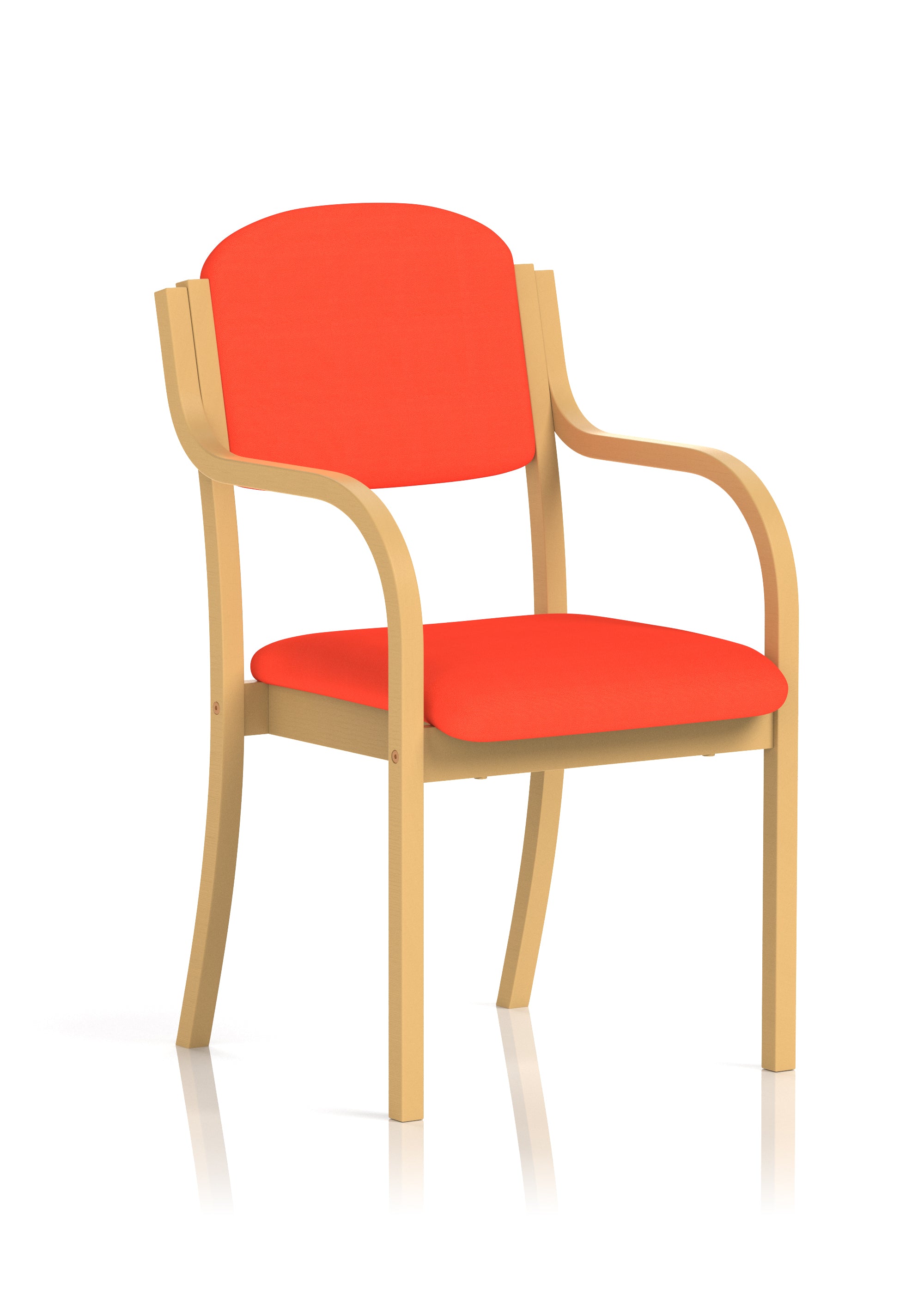 Madrid Visitor With Arms Bespoke Colour Tabasco Orange